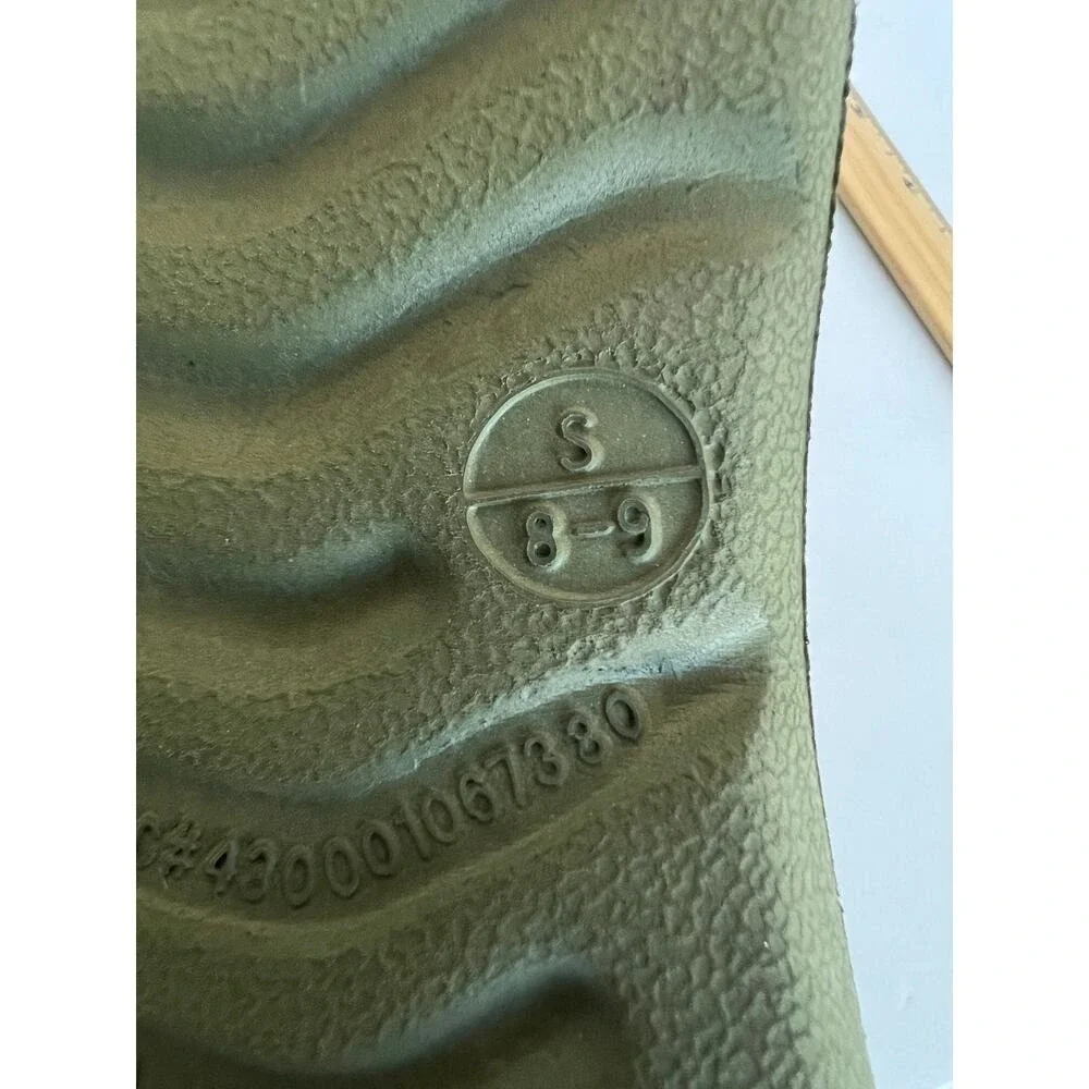 OT Revolution Camo Green and Brown Men's Rubber Water Slip On Shoes‎ Small  8-9
